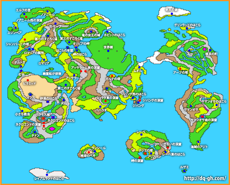 ドラクエ3上の世界地図