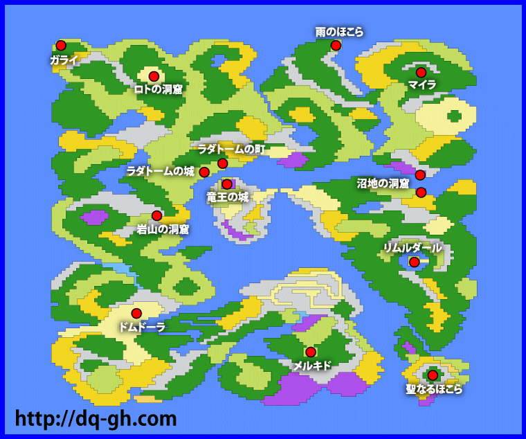ドラクエ1世界地図