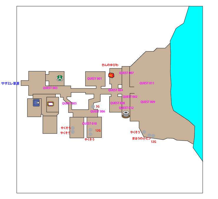 ナルビアの町マップ