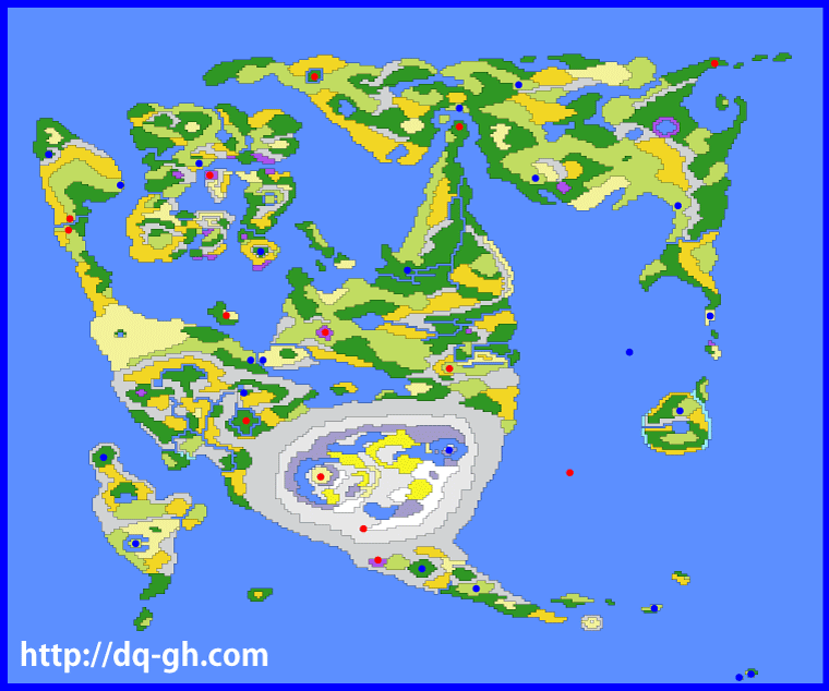 ドラクエ2世界地図(地名無し)