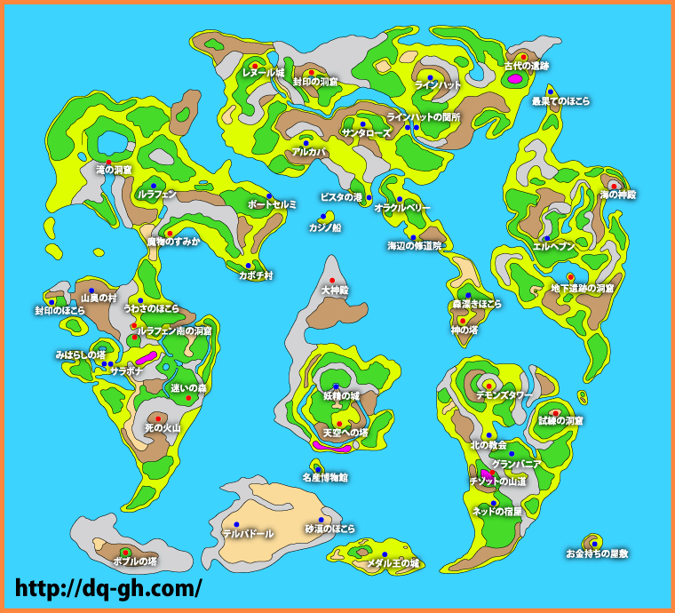 ドラクエ5世界地図