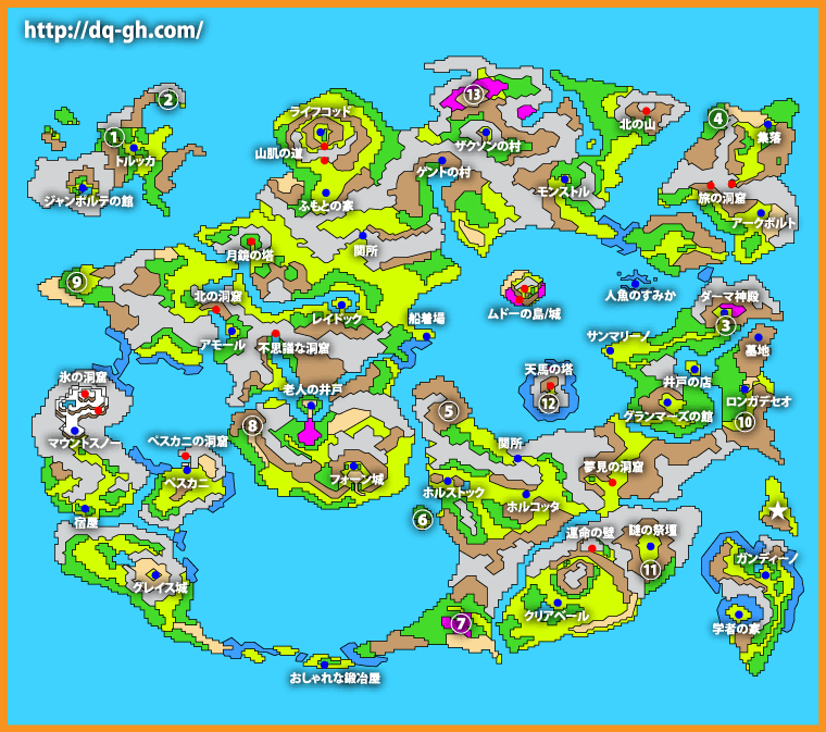 ドラクエ6下の世界の地図