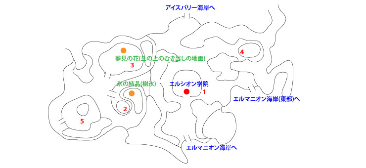 エルマニオン雪原マップ