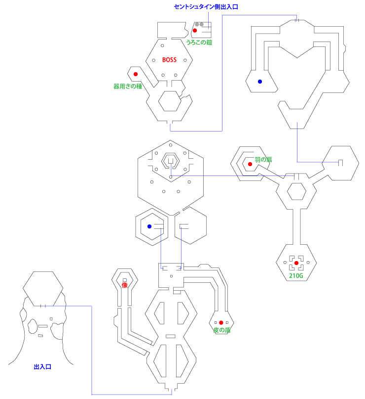 キサゴナ遺跡マップ
