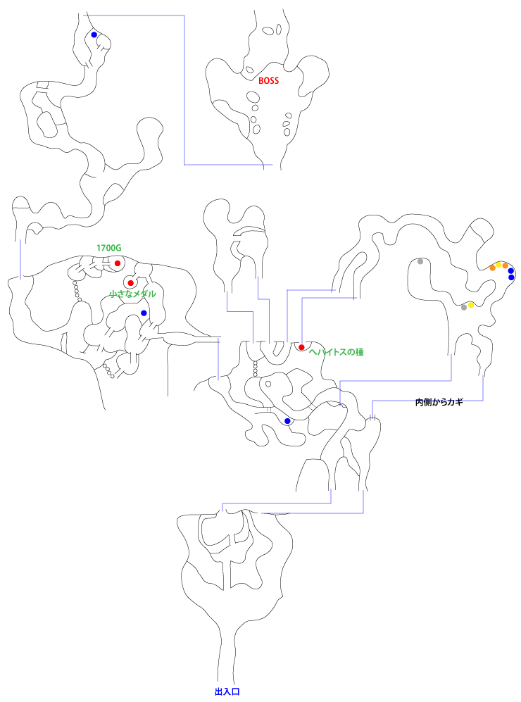 サンマロウ北の洞窟マップ